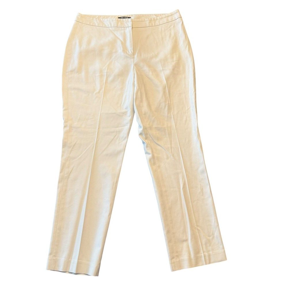 NIC+ZOE Cream Off-White Straight Leg Dress‎ Pants Womens Size 10 Professional